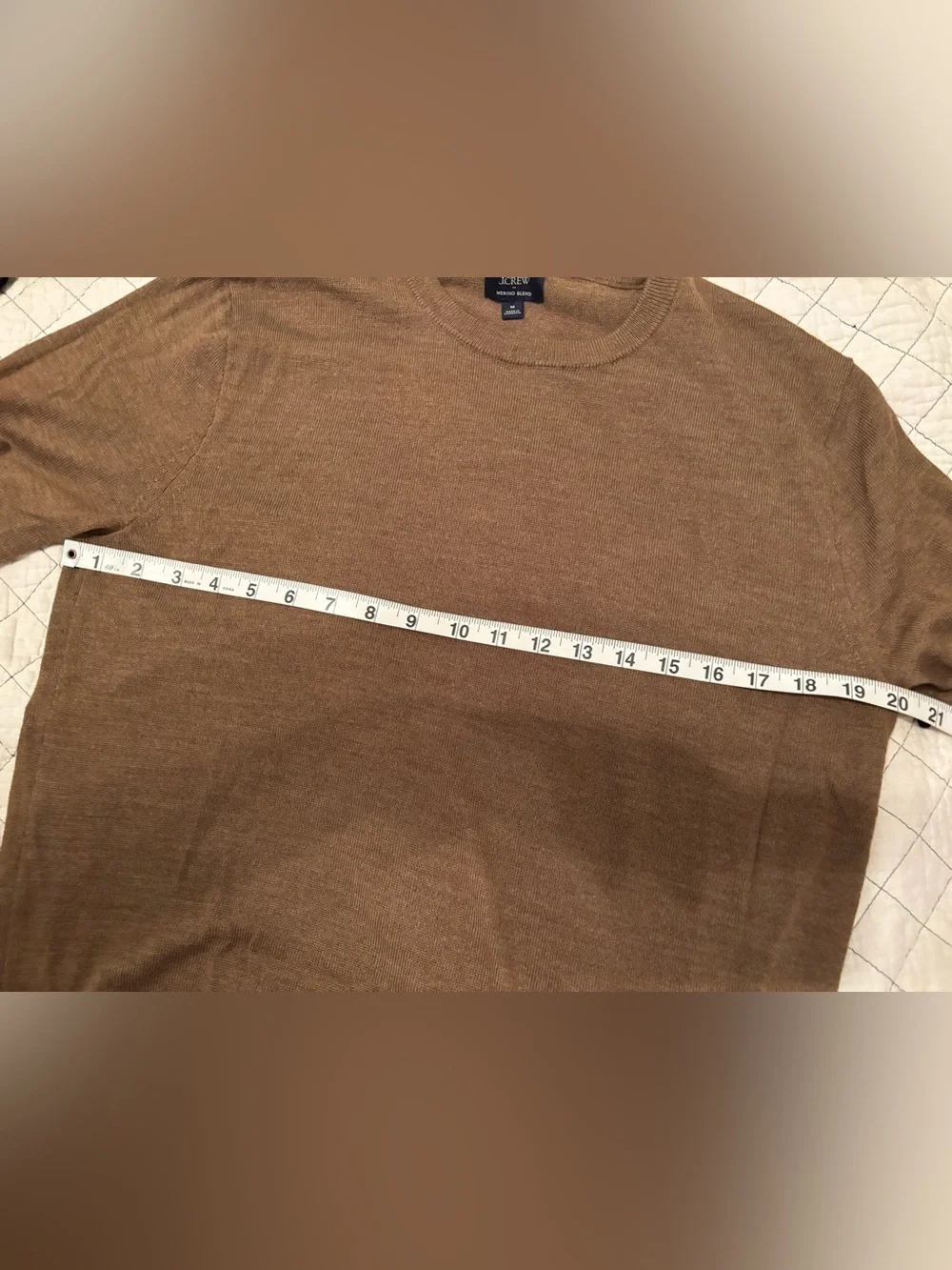 J.Crew brown merino wool blend crewneck sweater M